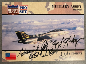 Admiral Ronald J. Zlatoper Signed Autograph Signature Desert Storm trading Card
