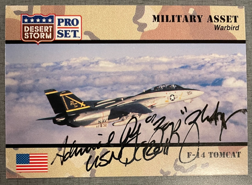 Admiral Ronald J. Zlatoper Signed Autograph Signature Desert Storm trading Card