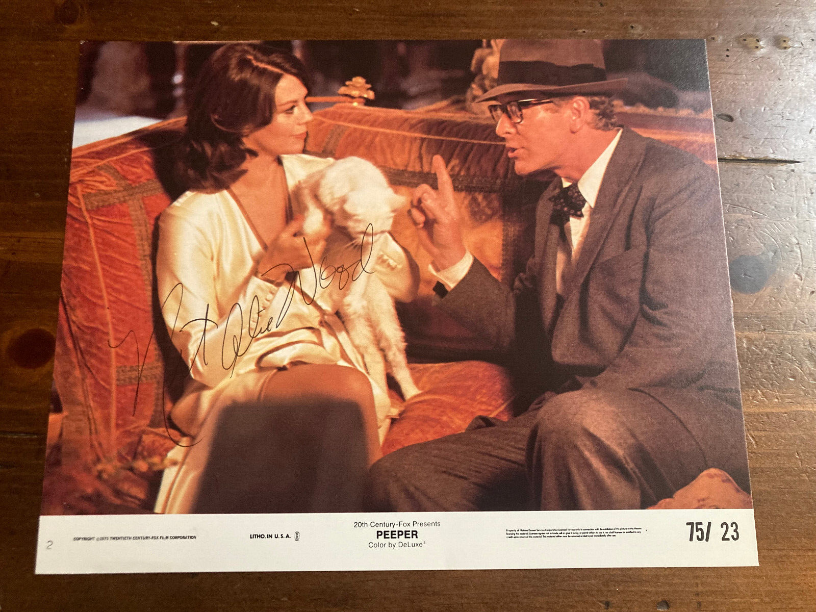 Natalie Wood Signed Autograph Signature 10x8 Vintage Color Photograph Peeper