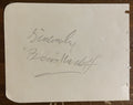 Boris Karloff Signed Autograph Signature on 4x3.75 Cut Vintage Autograph Paper