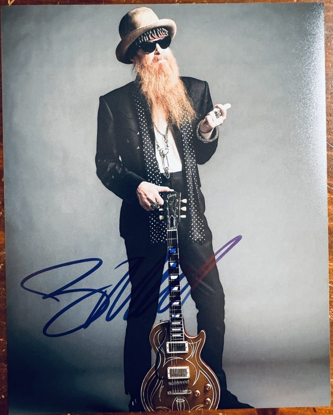Billy Gibbons ZZ Top Signed Autographed Signature 8x10 Matte Photograph COA