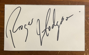 Roger Hodges Signed Autograph Signature 5.75x3.25 Index Card