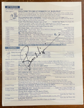 Bernie Viggins Signed Autograph Signature Cruise Activities Form