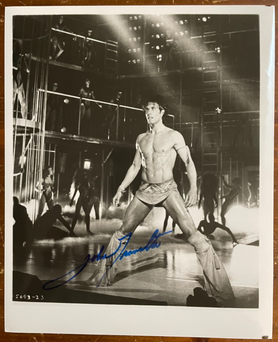 John Travolta Signed Autograph Signature 8x10 Vintage Staying Alive Photograph