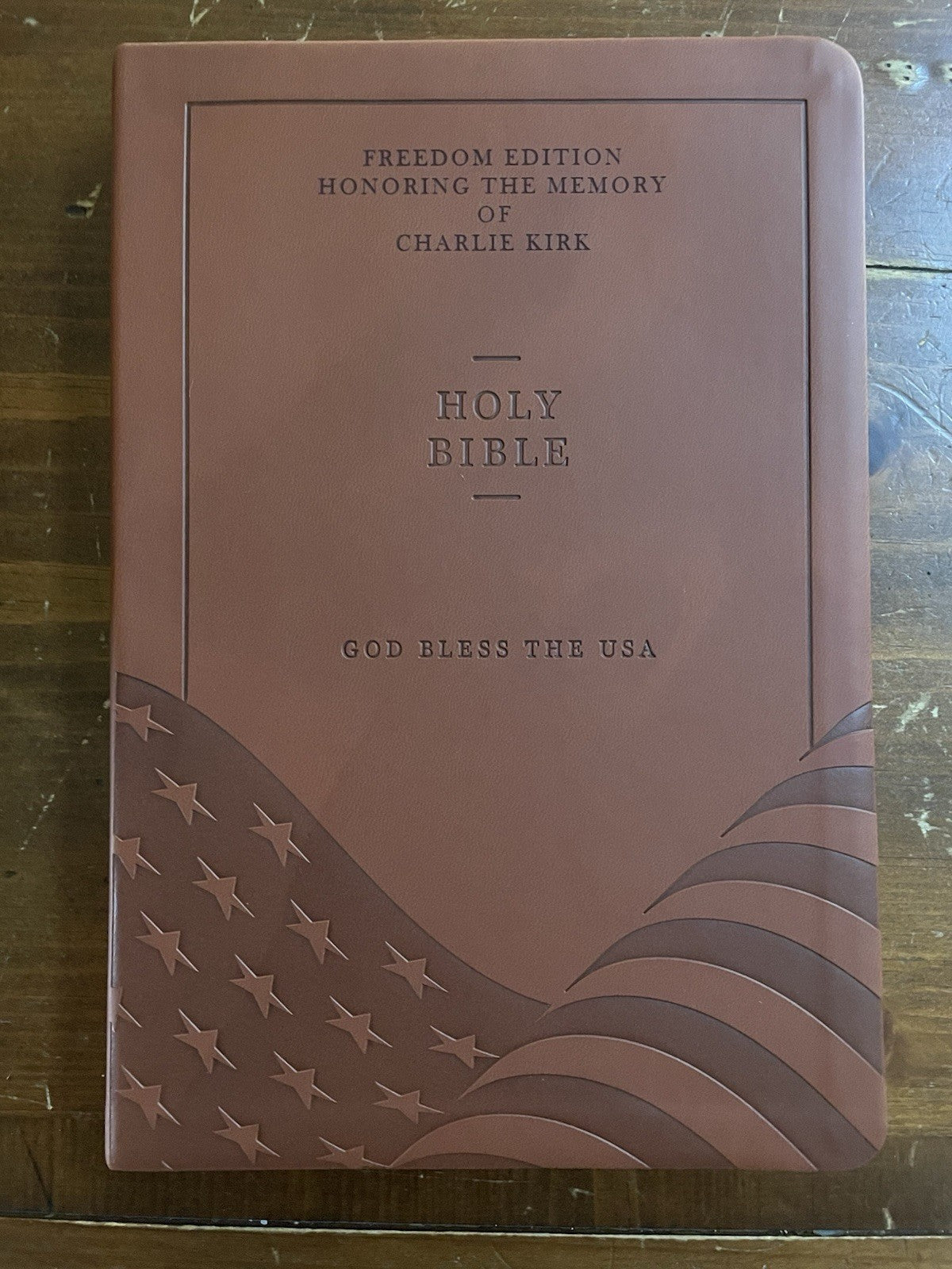 DONALD TRUMP GOD BLESS THE USA BIBLE CHARLIE KIRK FREEDOM GREENWOOD MAGA 2024
