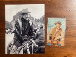 Ward Bond Signed Autograph Signature Vintage Wagon Train Postcard