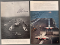 VADM Michaelis & R.R. Monroe Signed Navy Pages ?old War Carrier ASW Set