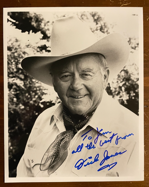 Dick Jones Signed Autograph Signature 8x10 B&W Glossy Photograph