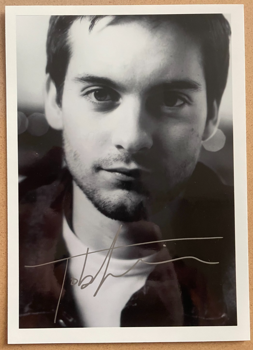 Toby McGuire Signed Autograph Signature 5x7 B&W Glossy Photograph Spiderman