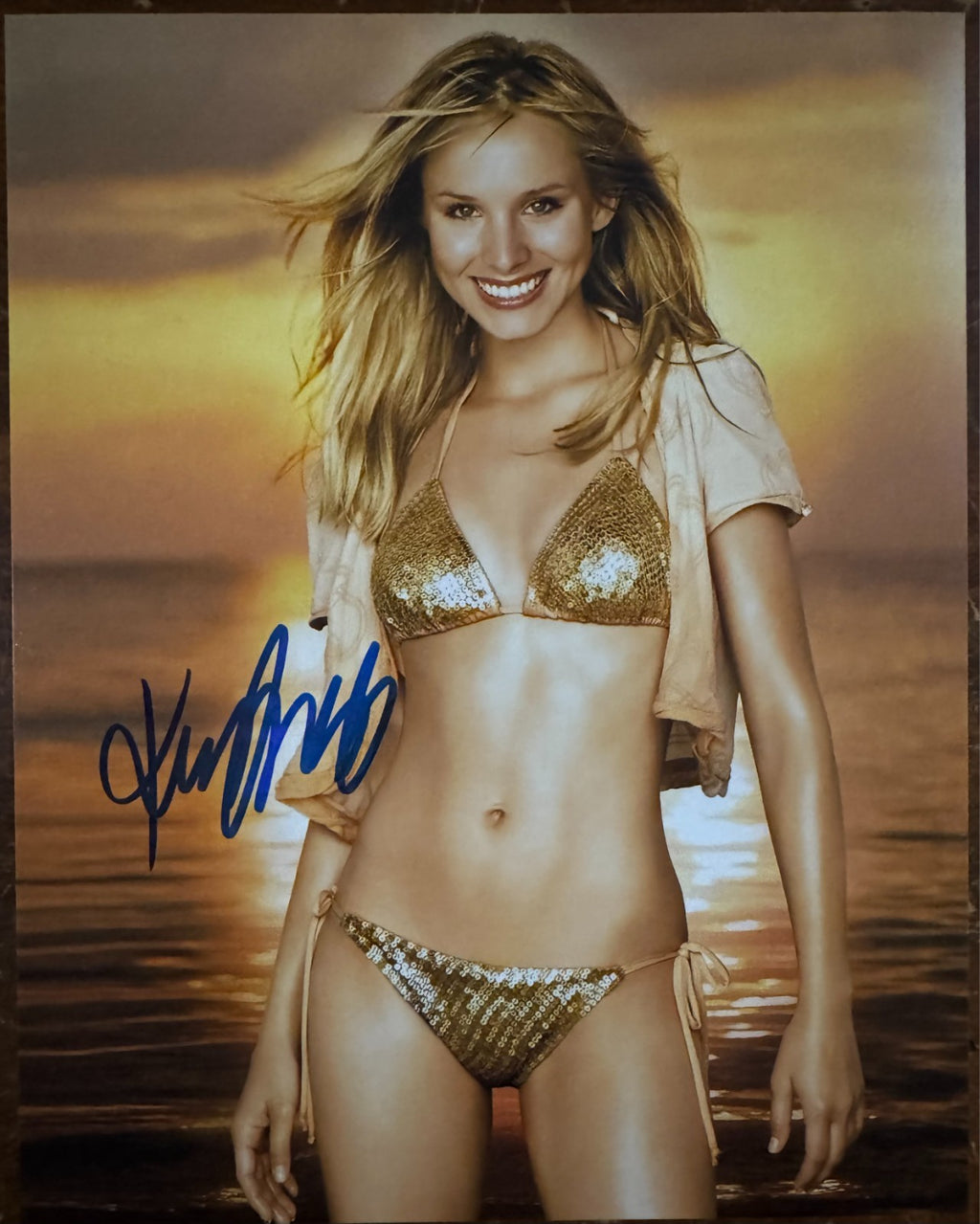 Kristen Bell Signed Autograph Signature 8x10 Matte Photograph COA