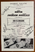 Playbill Page from 110 in the Shade signed by 8 - Will Geer, Lesley Warren, ADM+