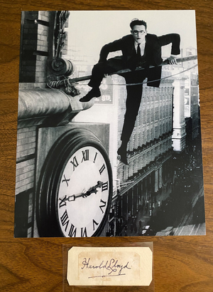 Harold Lloyd Signed Autograph Signature 2.5x1.25 Vintage Cut Paper