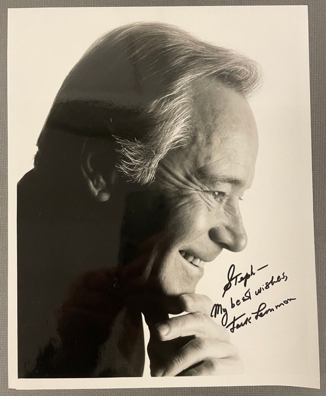 Jack Lemmon Signed Autograph 8x10 B&W Glossy Photograph