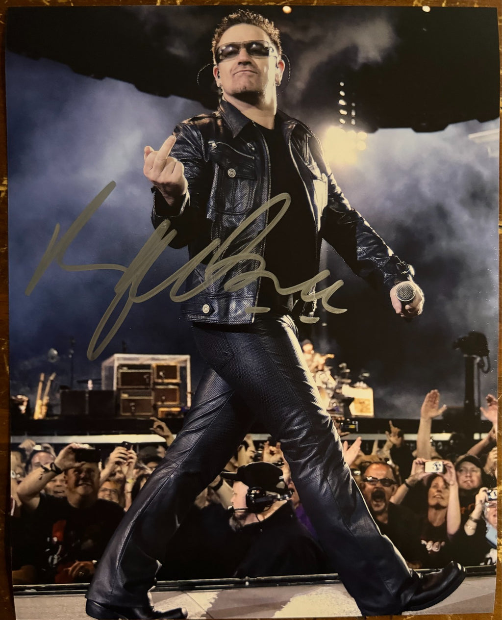 Bono U2 Signed Autographed Signature 8x10 Matte Photograph COA