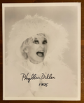 Pyllis Diller Signed Autograph Signature 8x10 B&W Glossy Photograph