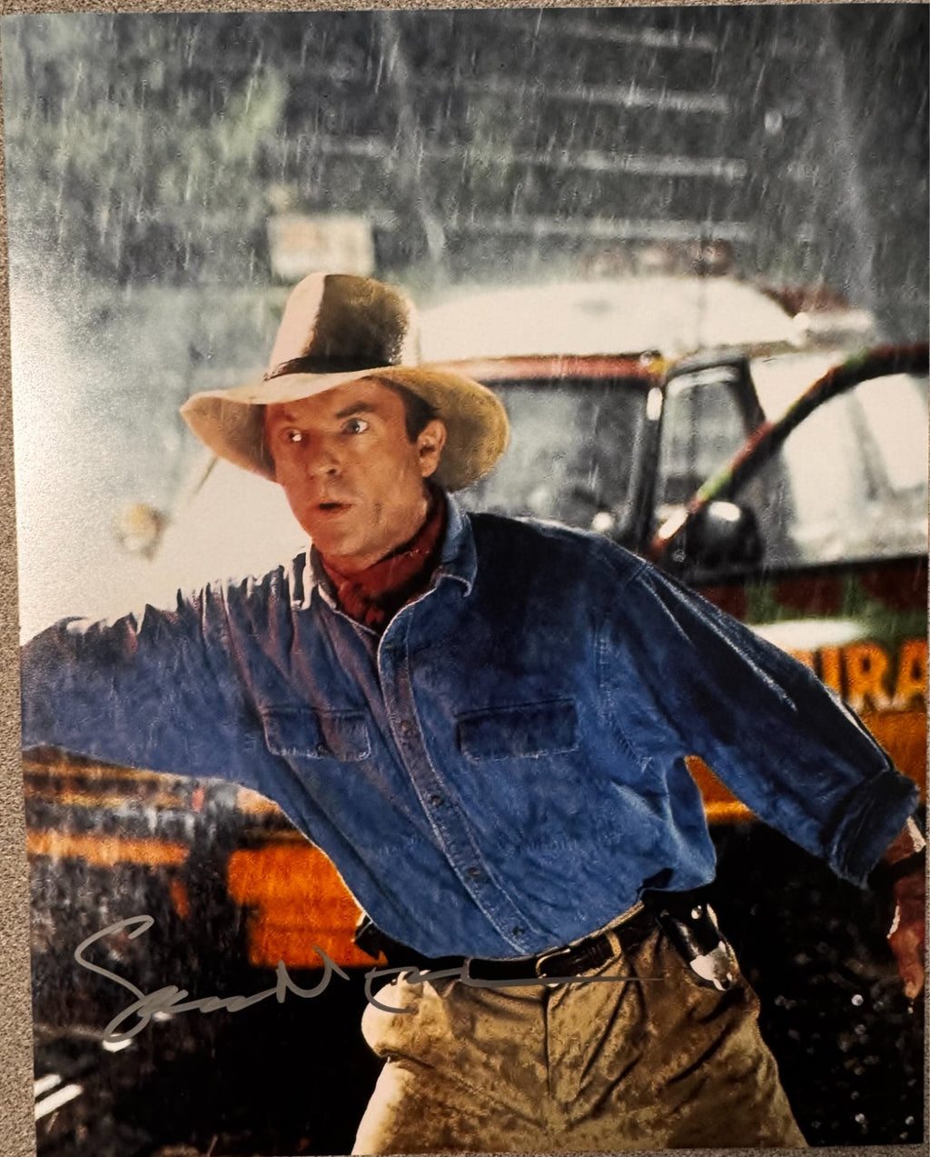 Sam Neill Jurassic Park Signed Autographed Signature 8x10 Matte Photograph COA
