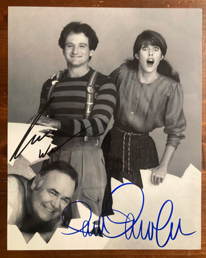 Mork & Mindy Signed Autograph Signatures 8x10 Robin Williams & Pam Dawber Photo