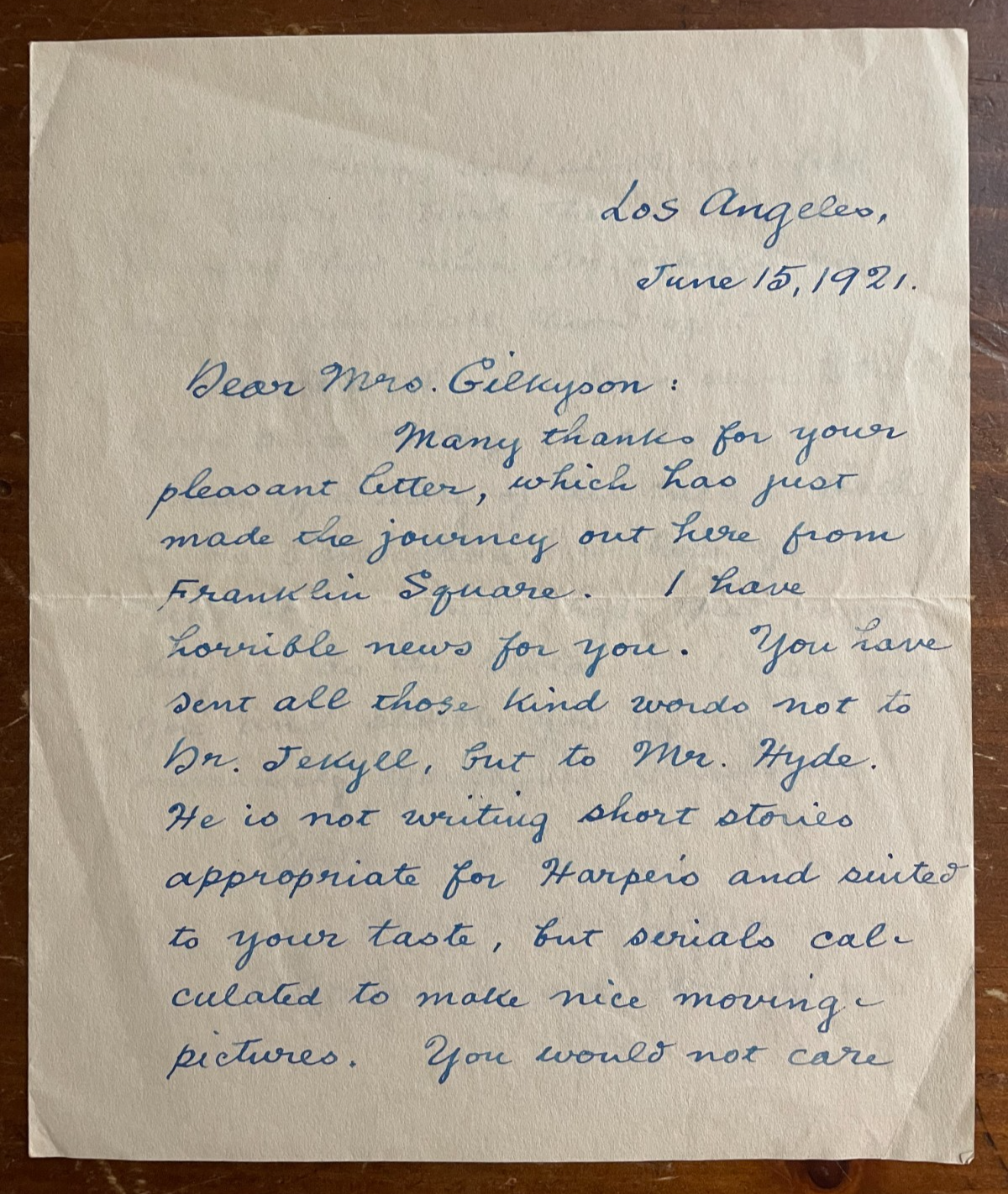 Stephen French Whitman Signed Vintage letter dated 1921 - historical topic RARE