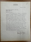 Henry Wilder Foote Signed Autograph Signature Official 1921 Letterhead Cambridge