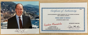 Prince Albert of Monaco Signed Autograph 7x6 Glossy Photograph with COA