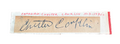 Chester Conklin Signed Autograph Signature 4x0.75 Vintage Cut Paper