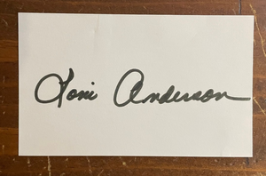 Loni Anderson Signed Autograph Signature 3x5 Index Card