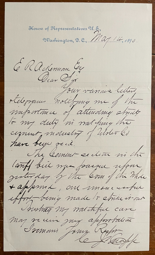 Charles K Knapp Signed Autograph Signature 5.25x8.5 Vintage Handwritten Letter