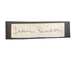 Jean Dixon Signed Autograph Signature 2.75x.75 Vintage Cut Paper