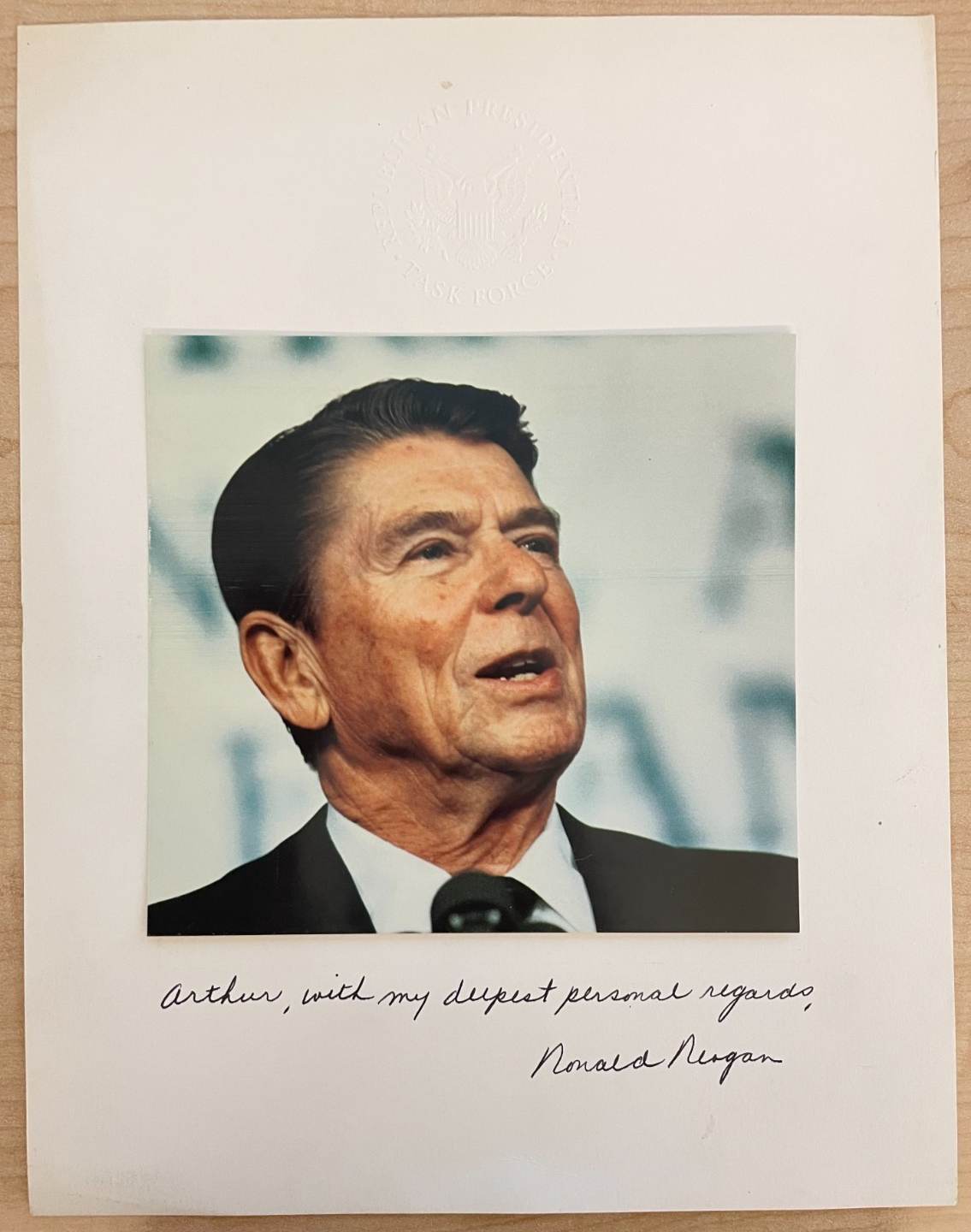 Ronald Reagan Signed Autograph 8.5x11 Photograph