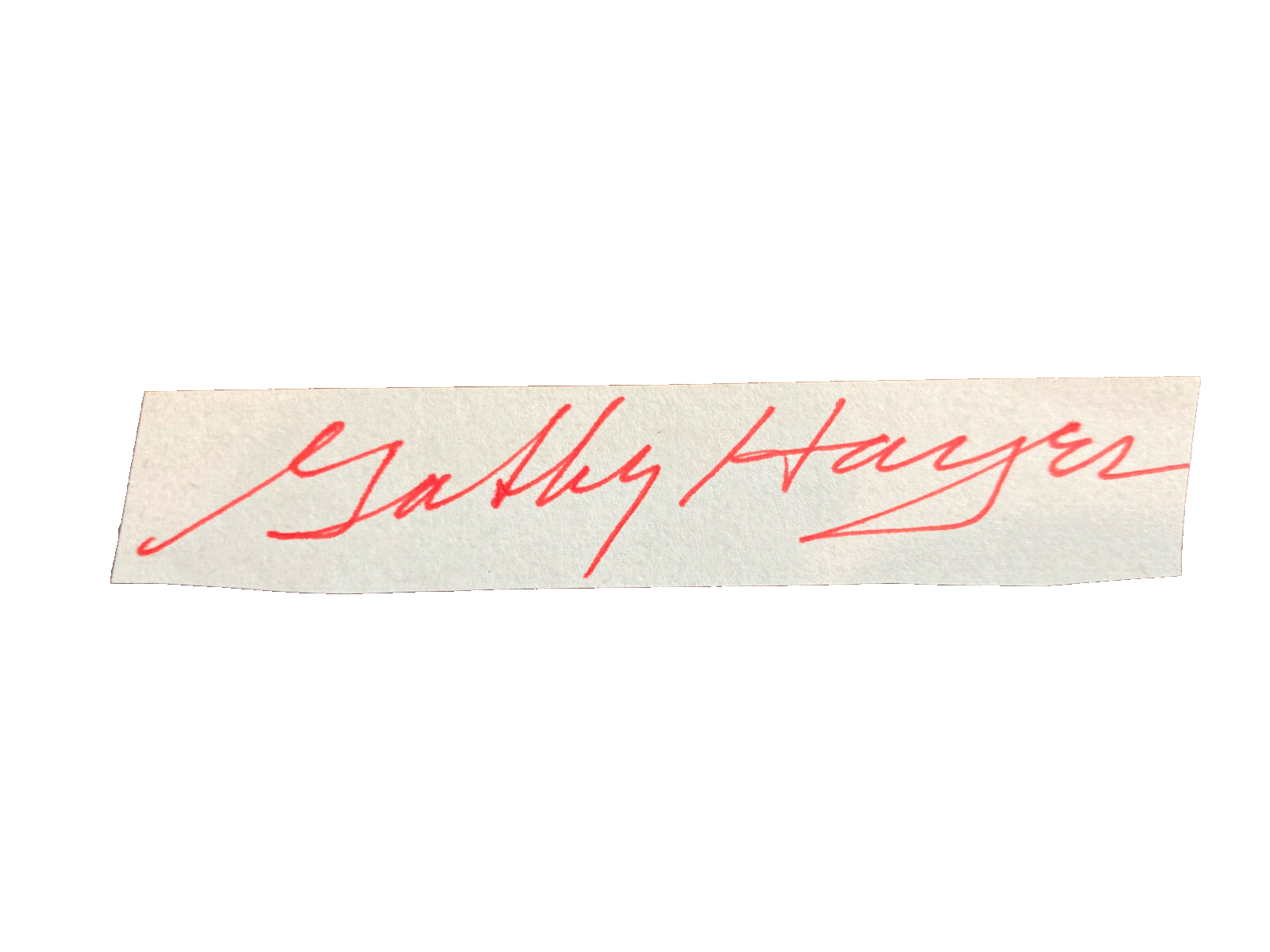 Gabby Hayes Signed Autograph Signature 3x.5 Vintage Cut Paper Western Legend