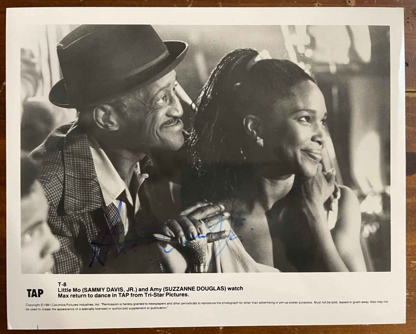 Sammy Davis Jr. Signed Autograph Signature 10x8 B&W Vintage Little Mo Photograph