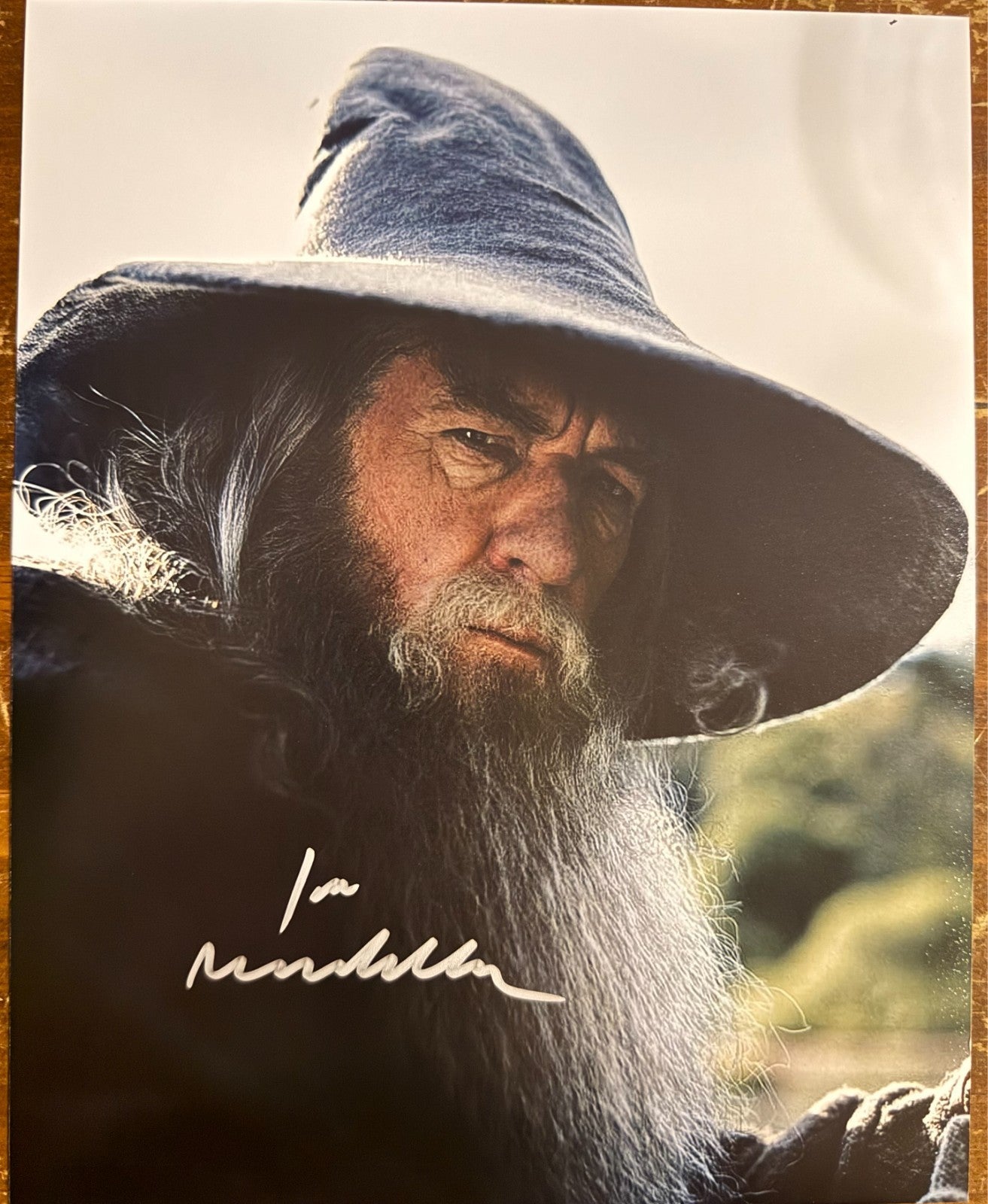 Ian McKellen Gandolf signed Autographed 8x10 Lord of the Rings Matte Photo COA