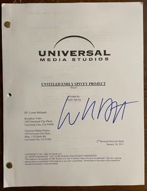 Will Arnett Signed Autograph Signature Untitled Emily Spivey Project Screenplay