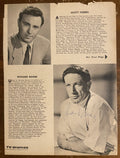 Richard Boone Signed Autograph Signature Cut Vintage Hollywood Magazine