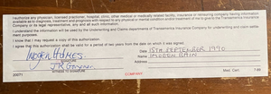 Imogen Bain Signed Autograph Signature Cut Signature from Production Document