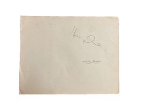 Henry Fonda Signed Autograph Signature 8x6.25 Vintage Cut Paper