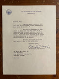 Douglas McKay Signed Autograph Signature Typed Official Letterhead Letter Oregon