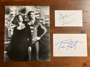 Lois & Clark Superman Autograph Signatures Index Cards Teri Hatcher Dean Cain