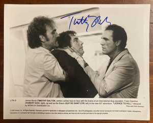Timothy Dalton Signed Autograph Signature 10x8 Licence to Kill James Bond Photo