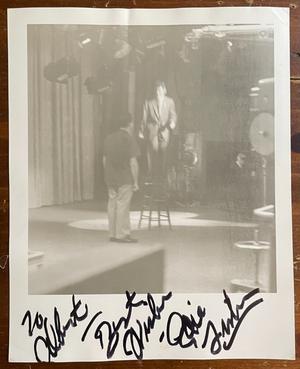 Eddie Fisher Signed Autograph Signature 8x10 Vintage B&W Glossy Photograph