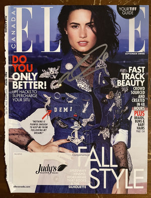 Demi Moore Signed Autograph Signature Cut Elle Canada Cover Page