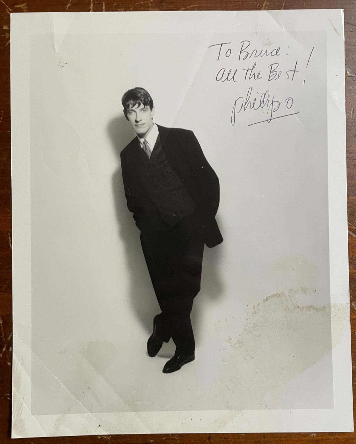 Phillip Officer Signed Autograph Signature 8x10 B&W Vintage Glossy Photograph