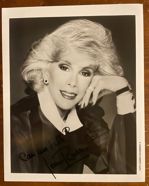 Joan Rivers Signed Autograph Signature 8x10 B&W Glossy Photograph