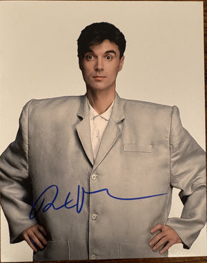 David Byrne Talking Heads Signed Autographed Signature 8x10 Matte Photograph COA
