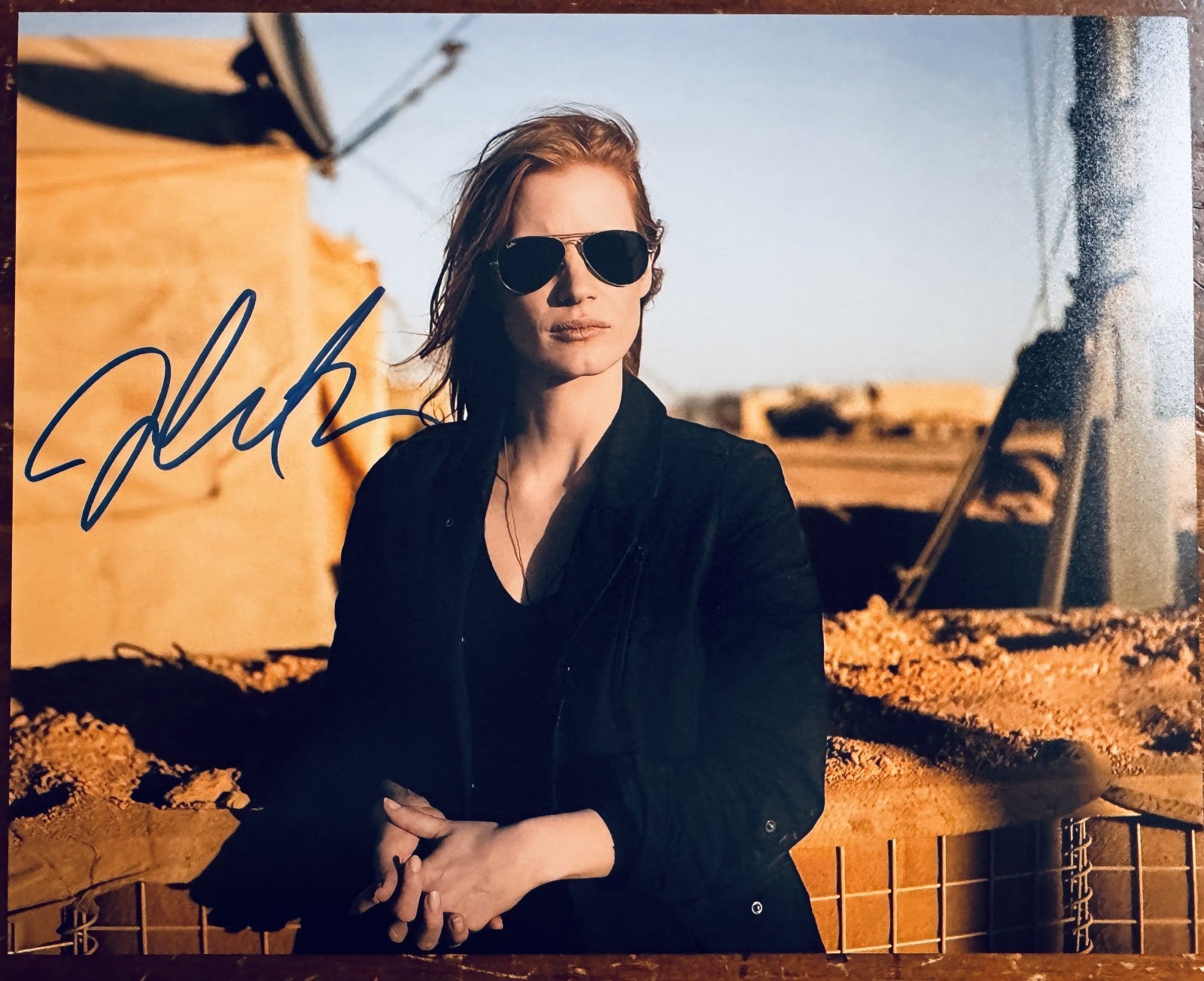 Jessica Chastain Zero Dark Thirty Signed Autographed Signature 8x10 Matte COA
