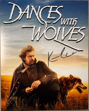 Kevin Costner Dances with Wolves Signed Autograph Signature 8x10 Matte Photo COA