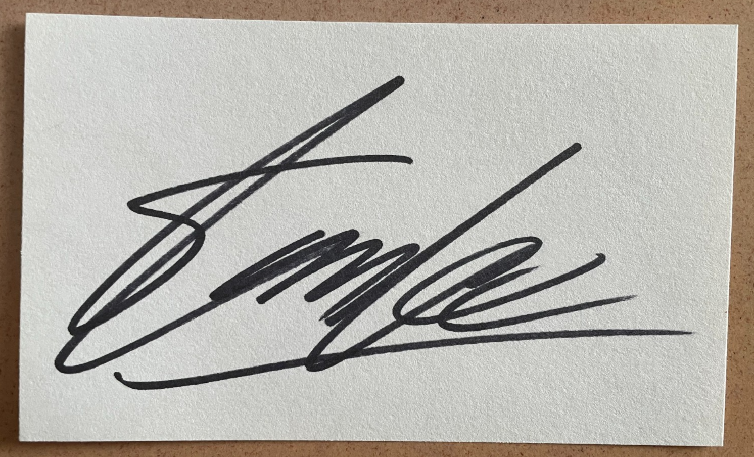 Stan Lee Signed Autograph Signature 5x3 Index Card Spiderman
