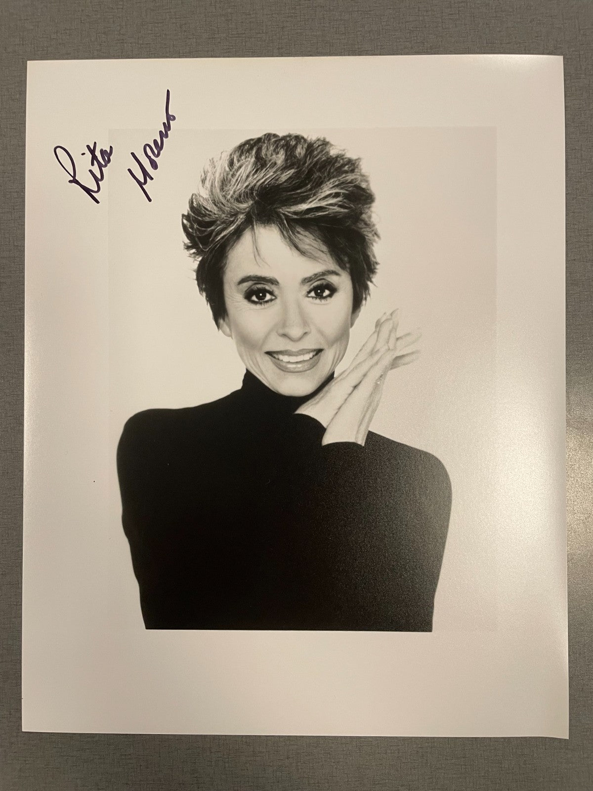 Rita Moreno Signed Autograph Signature 8x10 B&W Glossy Photograph EGOT Winner