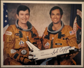 NASA Shuttle Orbiter 102 Crew  John Young & Robert Crippen Autograph Signatures