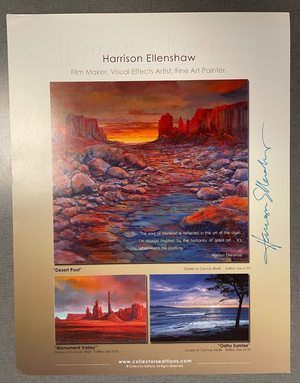 Harrison Ellenshaw Signed Autograph Signature 8.5x11 Promo Poster Star Wars
